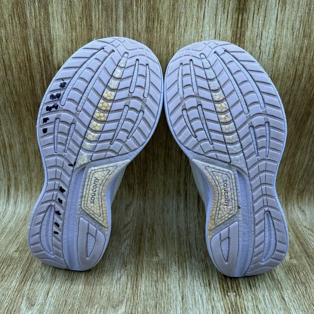 Saucony Ride 18 Running Shoes Womens Size 9 White Lilac Mesh Athletic S11001-245